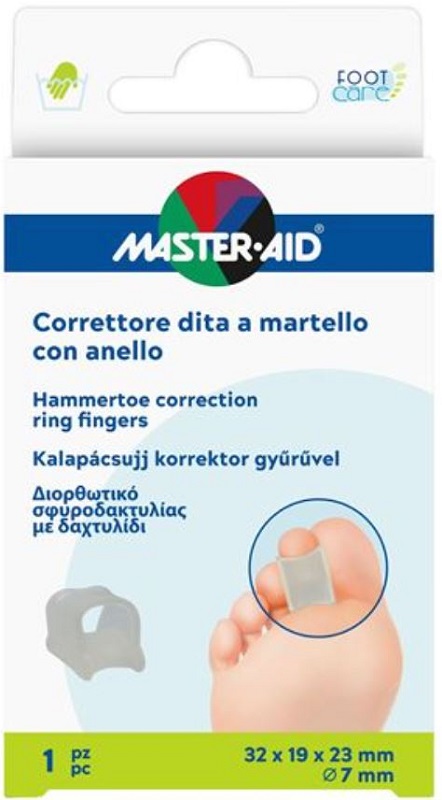CORRETTORE DITA A MARTELLO MASTER-AID FOOTCARE CON ANELLO 1 PEZZO C14 - Farmafamily.it