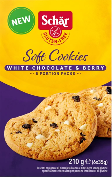 SCHAR SOFT COOKIE WHITE CHOCOLATE 210 G - Farmafamily.it