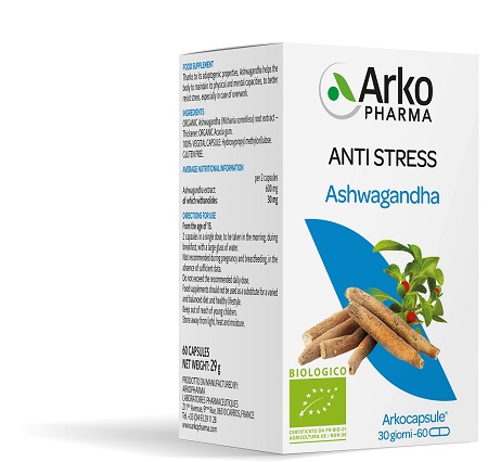 ARKOCPS ASHWAGANDHA BIO 60 CAPSULE - Farmafamily.it