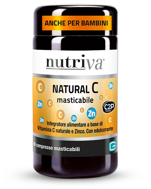 NUTRIVA NATURAL C 60 COMPRESSE MASTICABILI - Farmafamily.it