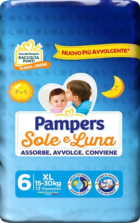 PAMPERS SOLE LUNA XL 13 PEZZI - Farmafamily.it