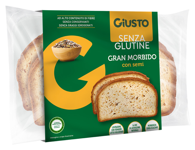 GIUSTO SENZA GLUTINE GRAN MORBIDO SEMI 300 G - Farmafamily.it