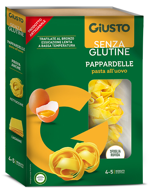 GIUSTO SENZA GLUTINE PAPPARDELLE ALL'UOVO 250 G - Farmafamily.it