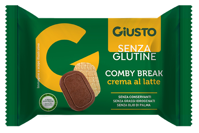 GIUSTO SENZA GLUTINE COMBY BREAK CREMA LATTE 26 G - Farmafamily.it