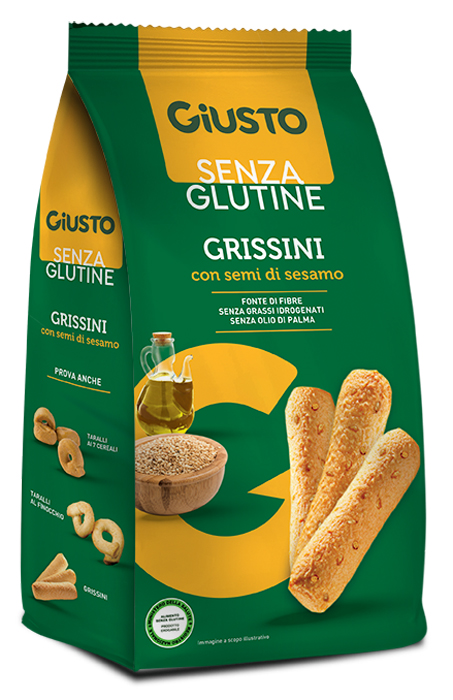 GIUSTO SENZA GLUTINE GRISSINI AL SESAMO 150 G - Farmafamily.it