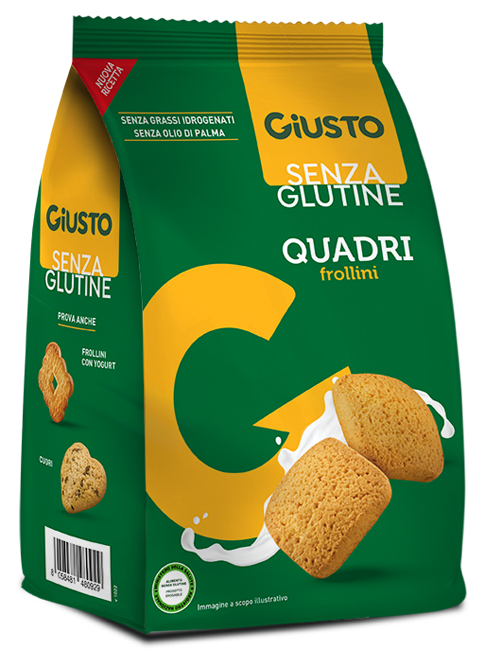 GIUSTO SENZA GLUTINE QUADRI FROLLINI 200 G - Farmafamily.it