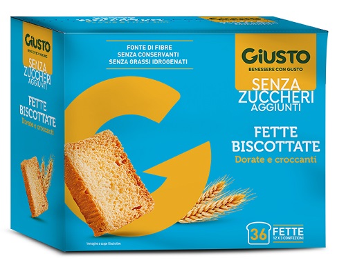 GIUSTO SENZA ZUCCHERO FETTE BISCOTTATE 300 G - Farmafamily.it
