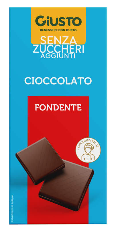 GIUSTO SENZA ZUCCHERO TAVOLETTA CIOCCOLATO FONDENTE 85 G - Farmafamily.it