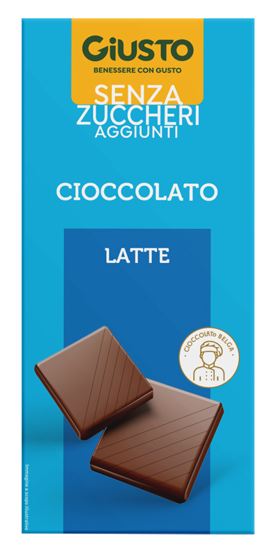 GIUSTO SENZA ZUCCHERO TAVOLETTA CIOCCOLATO LATTE 85 G - Farmafamily.it