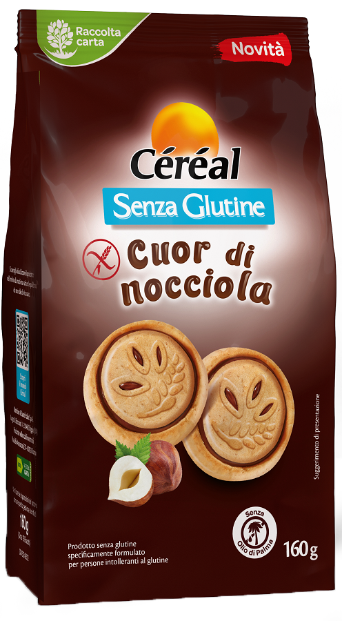 CEREAL SENZA GLUTINE CUOR DI NOCCIOLA 160 G - Farmafamily.it