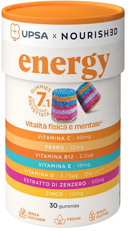 UPSA X NOURISHED ENERGY 30 GUMMIES - Farmafamily.it