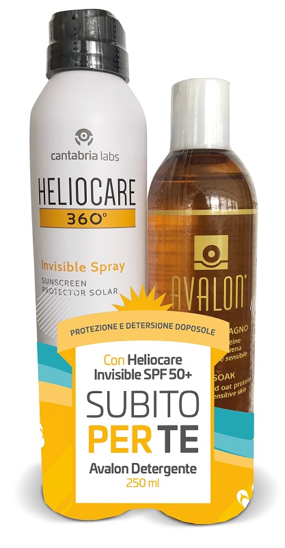 HELIOCARE INVISIBLE SPRAY SPF50+ 200 ML + AVALON DETERGENTE FLUIDO 250 ML - Farmafamily.it