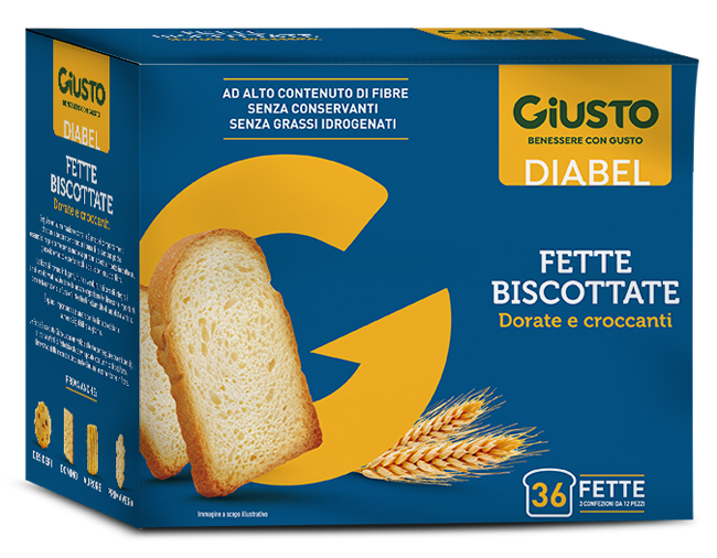 GIUSTO DIABEL FETTE BISCOTTATE 300 G - Farmafamily.it