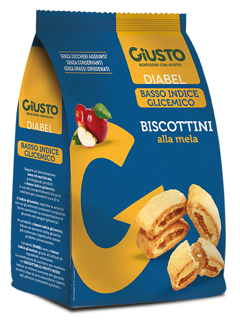 GIUSTO DIABEL BISCOTTINI MELA 250 G - Farmafamily.it