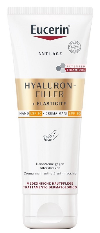 EUCERIN HYALURON FILLER + ELASTICITY CREMA MANI ANTI MACCHIE 75 ML - Farmafamily.it