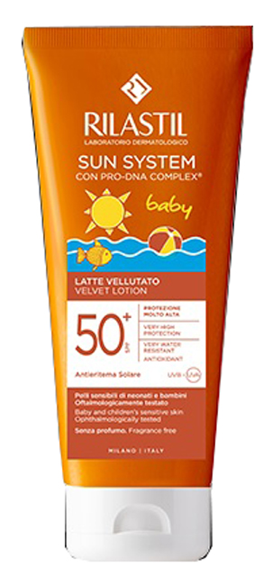 RILASTIL SUN SYSTEM BABY LATTE VELLUTO SPF50+ 250 ML - Farmafamily.it