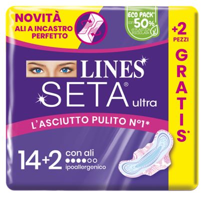 LINES SETA ULTRA ASSORBENTI ALI CP 14+2 PEZZI - Farmafamily.it