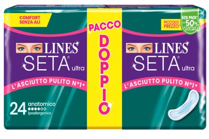 LINES SETA ULTRA ASSORBENTI ANATOMICO VP DWCT 24 PEZZI - Farmafamily.it