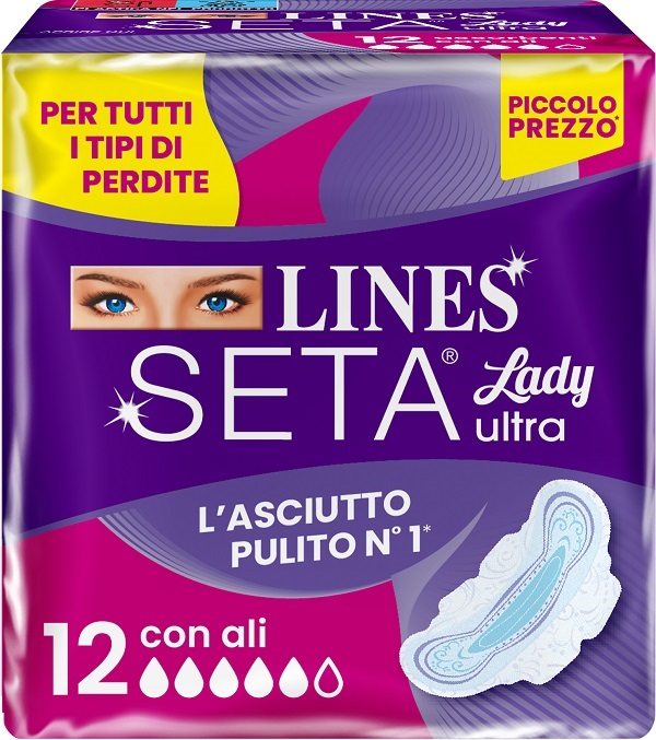 LINES SETA ULTRA ASSORBENTI LADY ALI DWCT 12 PEZZI - Farmafamily.it