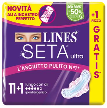 LINES SETA ULTRA ASSORBENTI LUNGO ALI CP 11+1 PEZZI - Farmafamily.it