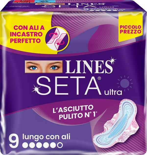 LINES SETA ULTRA ASSORBENTI LUNGO ALI DWCT 9 PEZZI - Farmafamily.it