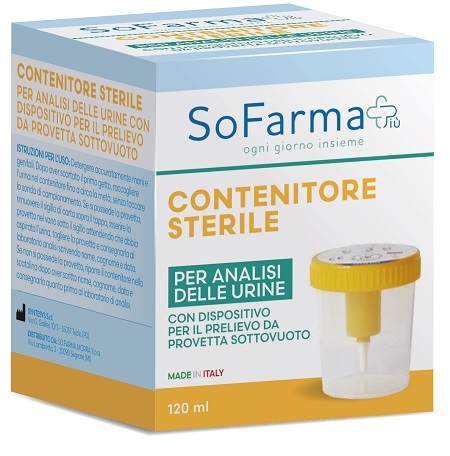 CONTENITORE URINA SOTTOVUOTO DA 120 ML SOFARMAPIU' - Farmafamily.it