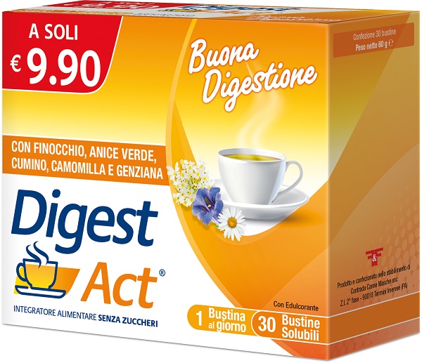 DIGEST ACT 30 BUSTINE SOLUBILI SENZA ZUCCHERI - Farmafamily.it