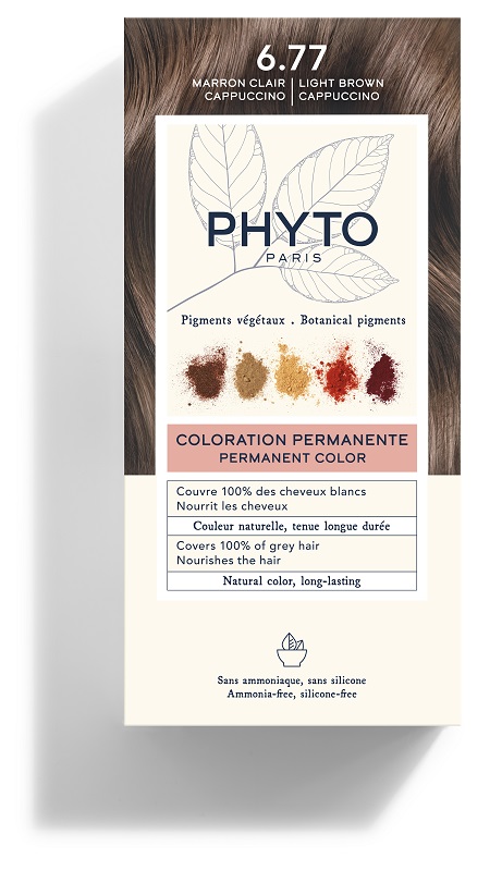 COLOR KIT 6,77 MARRONE CHIARO CAPPUCCINO LATTE RIVELATORE 50 ML + CREMA COLORANTE 50 ML + MASCHERA PROTETTIVA COLORE 12 ML + GUANTI - Farmafamily.it