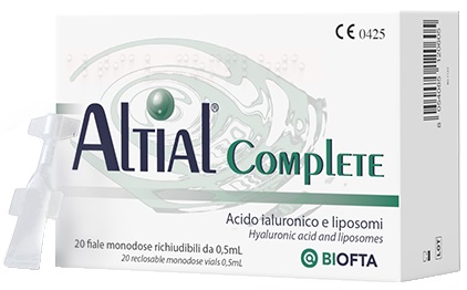 SOLUZIONE OFTALMICA LUBRIFICANTE ALTIAL COMPLETE 4 STRIP DA 5 FLACONI DA 0,5 ML - Farmafamily.it