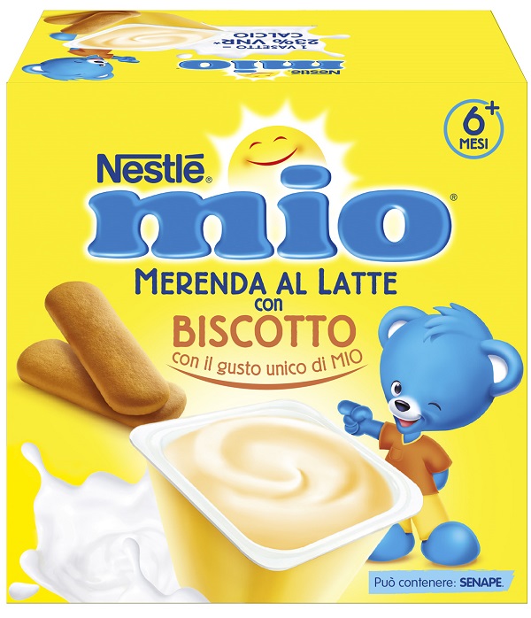 MIO MERENDA AL LATTE BISCOTTO 4 PEZZI DA 100 G - Farmafamily.it