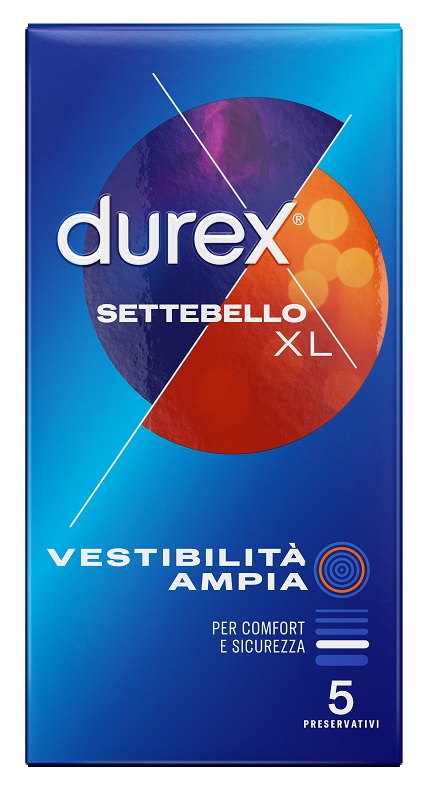 PROFILATTICO DUREX SETTEBELLO XL 5 PEZZI - Farmafamily.it