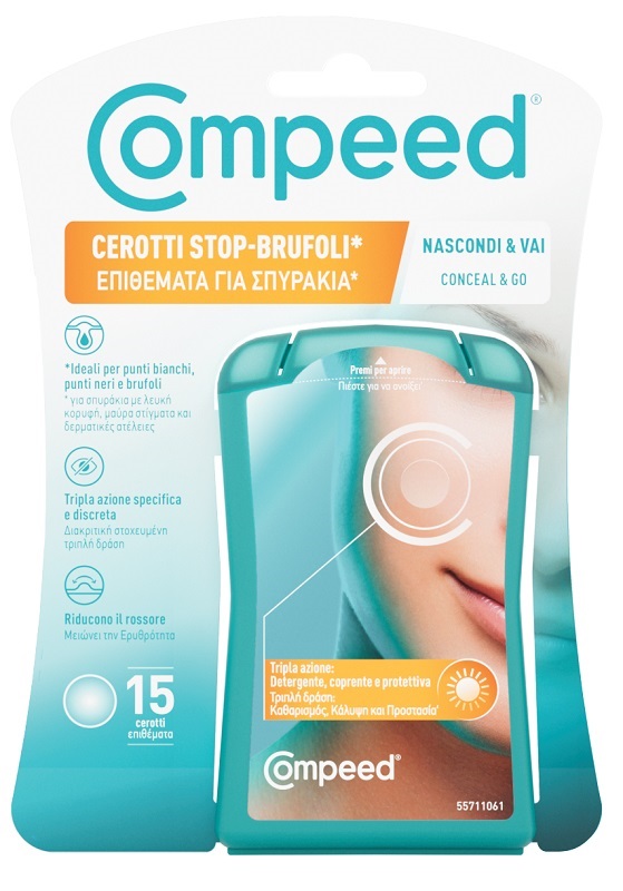 COMPEED CEROTTI STOP BRUFOLI NASCONDI & VAI 15 PEZZI - Farmafamily.it