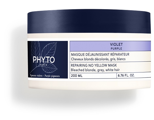 PHYTO PARIS VIOLET MASCHERA ANTI GIALLO RIPARATRICE PER CAPELLI BIONDI DECOLORATI GRIGI BIANCHI 200 ML - Farmafamily.it