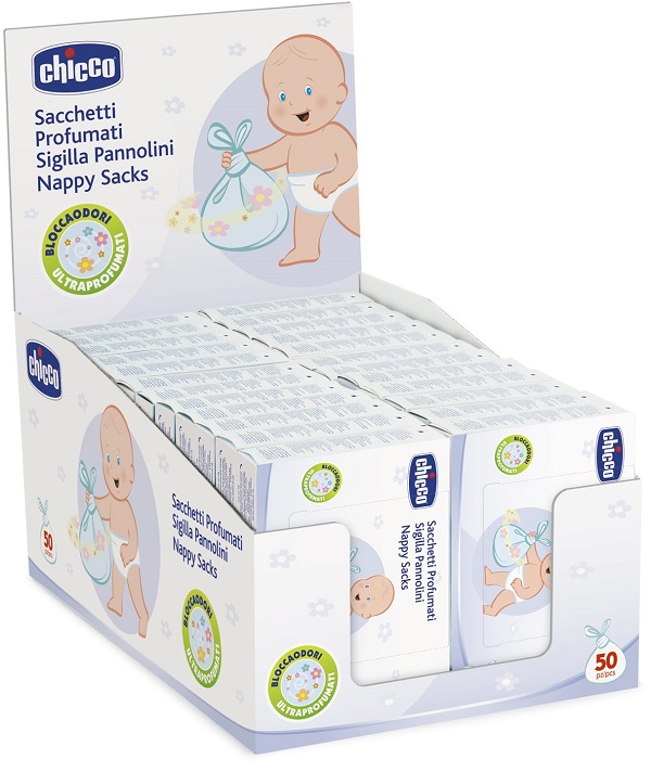 CHICCO SACCHETTI PROFUMATI PANNOLINI 50 PEZZI - Farmafamily.it