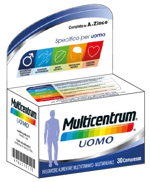 MULTICENTRUM UOMO 30 COMPRESSE - Farmafamily.it