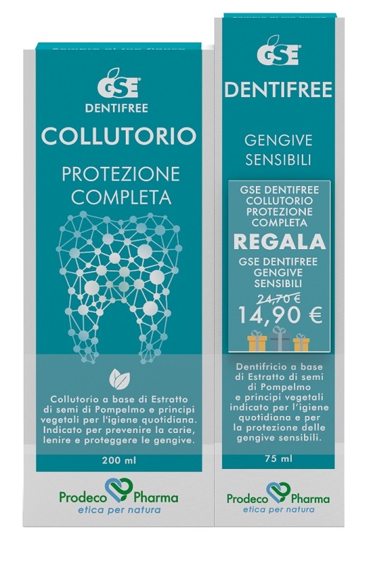 GSE DENTIFREE COLLUTORIO REGALA GENGIVE SENSIBILI 200 ML + 75 ML - Farmafamily.it