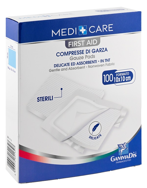 GARZA MEDICARE TNT 10X10 CM 100 PEZZI - Farmafamily.it