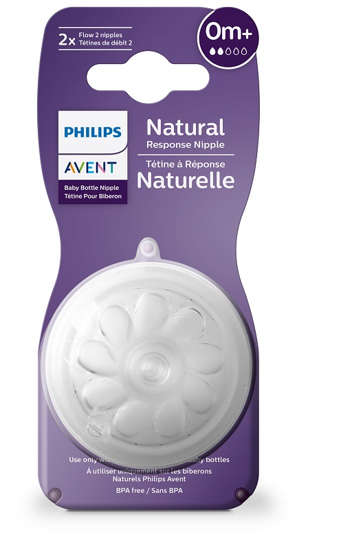 AVENT TETTARELLA NATURAL RESPONSE FLUSSO 2 0 MESI+ 2 PEZZI - Farmafamily.it