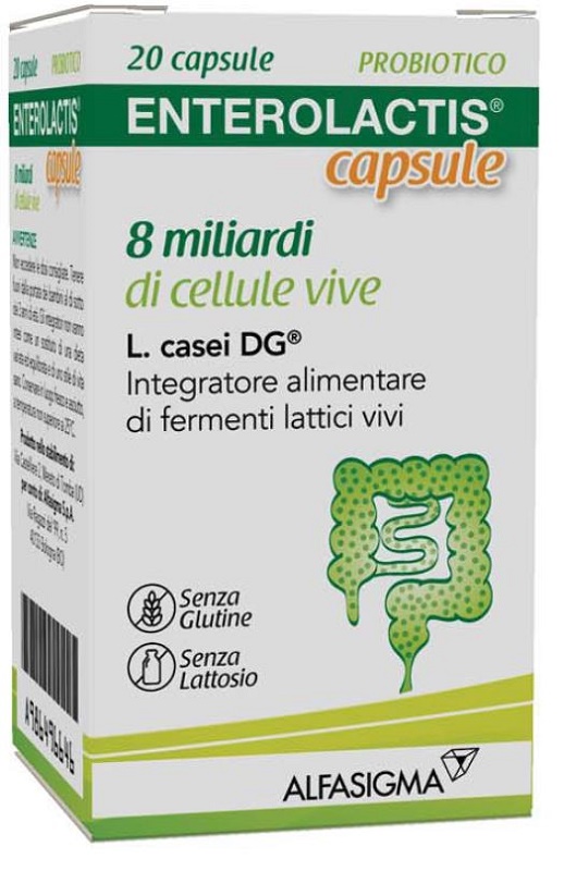 ENTEROLACTIS 20 CAPSULE 8 MILIARDI DI CELLULE VIVE - Farmafamily.it
