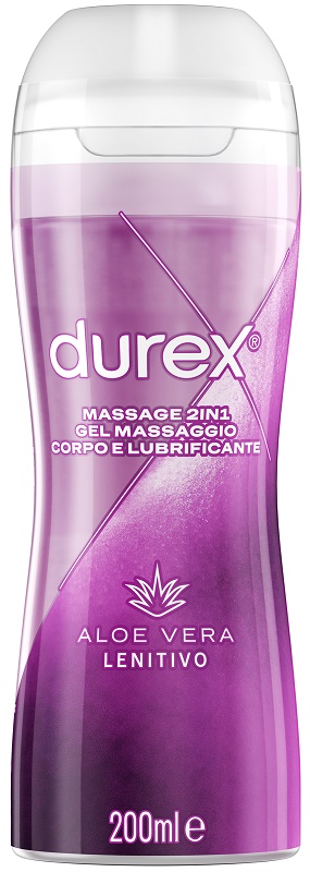 DUREX MASSAGE 2 IN 1 GEL MASSAGGIO CORPO E LUBRIFICANTE ALOE VERA 200 ML - Farmafamily.it