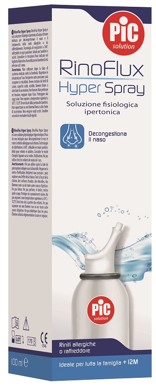 SOLUZIONE SALINA IPERTONICA SPRAY RINOFLUX HYPER PIC 100 ML - Farmafamily.it