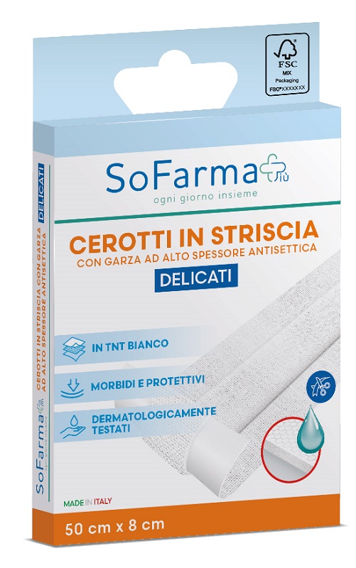 CEROTTO DELICATO STRISCIA 50X8 CM SOFARMAPIU' - Farmafamily.it