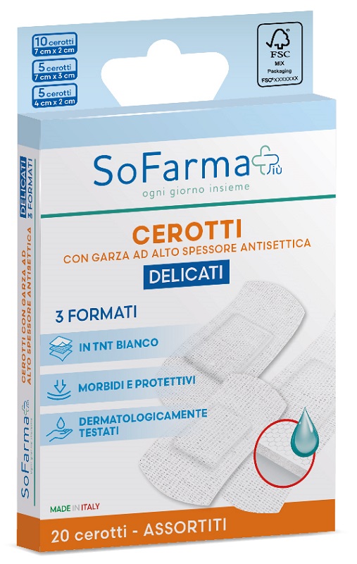 CEROTTO DELICATO ASSORTITI 20 PEZZI SOFARMAPIU' - Farmafamily.it