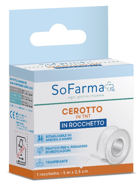 ROCCHETTO TESSUTO NON TESSUTO M 5X2,5 CM SOFARMAPIU' - Farmafamily.it