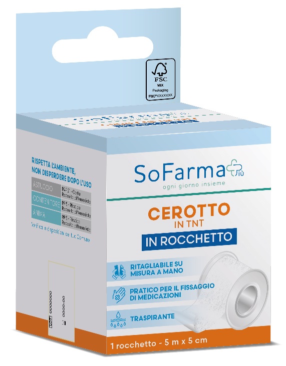 ROCCHETTO TESSUTO NON TESSUTO M 5X5 CM SOFARMAPIU' - Farmafamily.it