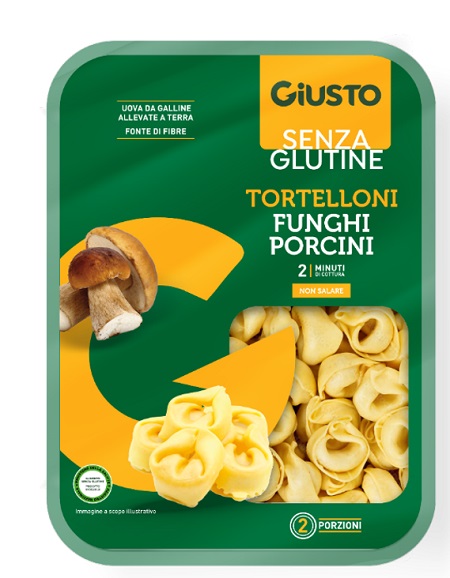 GIUSTO SENZA GLUTINE TORTELLONI FUNGHI PORCINI 250 G - Farmafamily.it