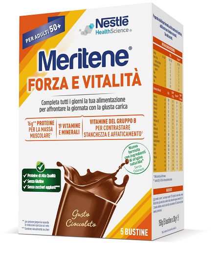 MERITENE FORZA E VITALITA' CIOCCOLATO 5 BUSTINE DA 30 G - Farmafamily.it