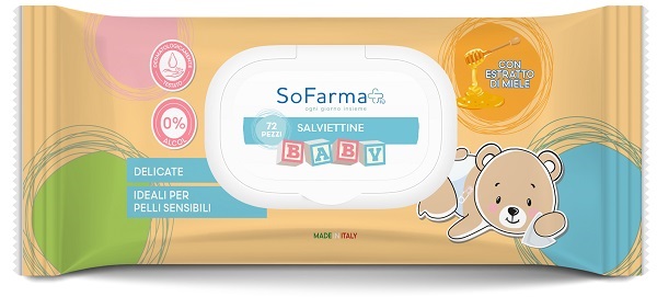 SALVIETTINE BABY MIELE 72 PEZZI SOFARMAPIU' - Farmafamily.it