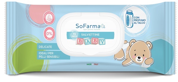 SALVIETTINE BABY TALCO 72 PEZZI SOFARMAPIU' - Farmafamily.it