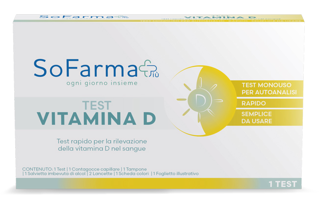 TEST AUTODIAGNOSTICO VITAMINA D 1 PEZZO SOFARMAPIU' - Farmafamily.it
